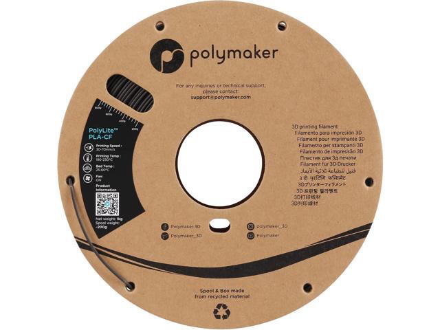 Polymaker Carbon Fiber PLA Filament 1.75mm, Carbon Fiber Reinforced 3D Printer PLA Filament 1kg - PolyLite 1.75mm Carbon Fiber 3D Printing PLA...