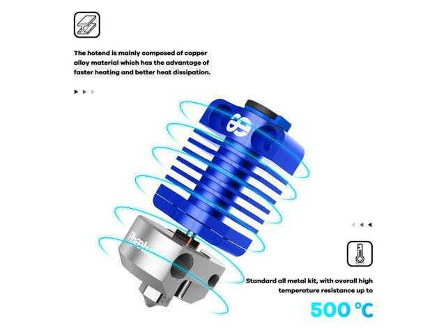 All Metal Dragonfly HOTEND BMS Bimetal Heatbreak Plated Copper Nozzle, Heater Block for Upgrade CR10 Ender 3s Ender 3 Pro V2 CR-10 Ender 5 Pro 3D...