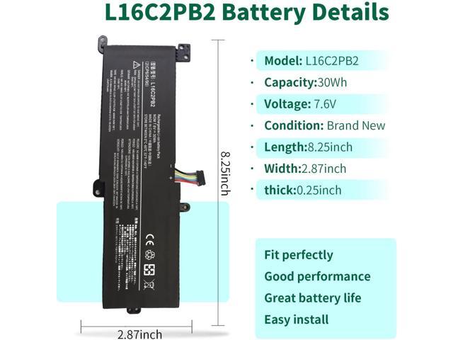 L16C2PB2 Battery Replacement for Lenovo IdeaPad 320 330 S145 320-15abr 320-15ikb 320-17ikb 330-15ikb 330-15ast 330-17ikb S145-15iwl S145-14iwl...