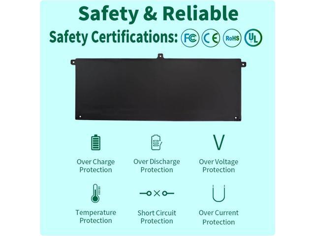 53Wh H5CKD 15V Battery Replacement for Dell Inspiron 5400 5406 7405 7300 7306 7500 7506 2-in-1 Silver 5300 5301 5401 5402 5408 5409 5501 5502 5508...