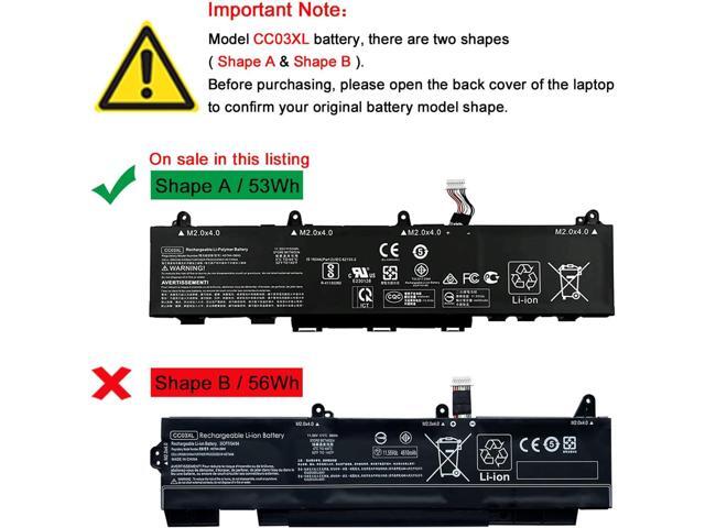 CC03XL 53Wh Replacement Laptop Battery for HP ZBook Firefly 14 G7 G8 EliteBook 830 835 840 845 G7 G8 Probook 635 Aero G7 G8 Series HSTNN-DB9Q...