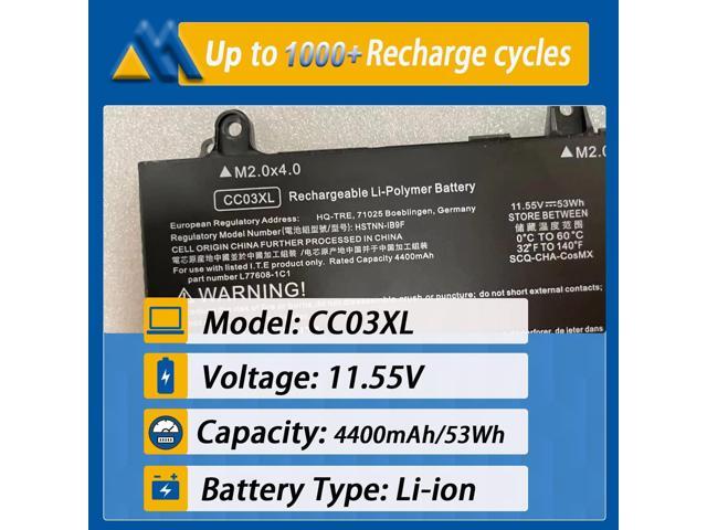 CC03XL 53Wh Replacement Laptop Battery for HP ZBook Firefly 14 G7 G8 EliteBook 830 835 840 845 G7 G8 Probook 635 Aero G7 G8 Series HSTNN-DB9Q...