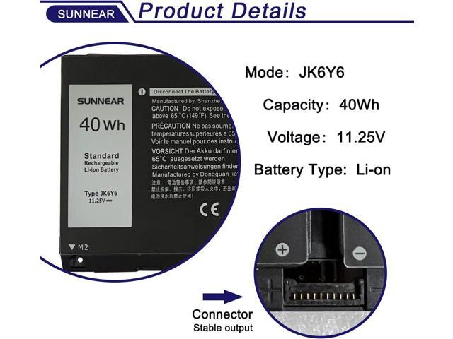 JK6Y6 Laptop Battery Replacement for Dell Latitude 3410 3510 Vostro 5300 5401 5501 Inspiron 5300 5401 5402 5408 5409 5508 5400 5406 7405 7300 7500...