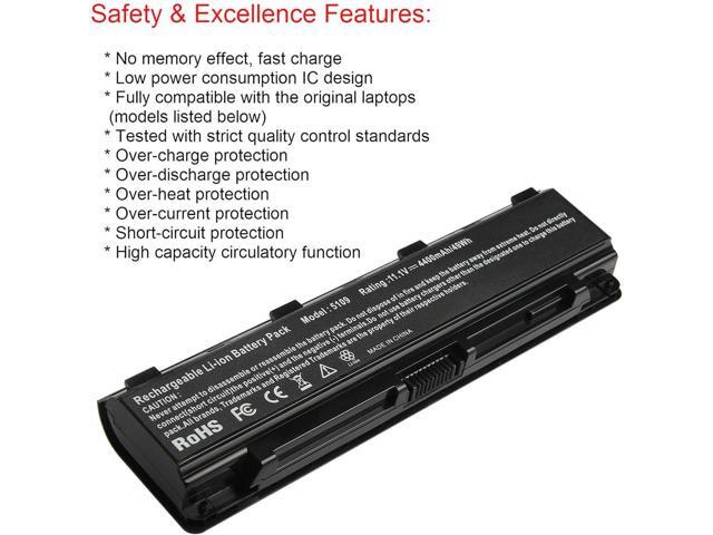 Futurebatt 49Wh PA5109U-1BRS Battery for Toshiba Satellite C40 C45 C50D C50T C55 C55T C55DT C805 C855 C855D L855 L875 P855 P875 S855 S875 S75...