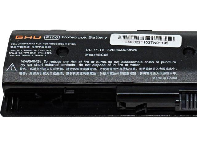 GHU New Battery PI06 PI06XL Compatible with HP Notebook HSTNN-LB4N HSTNN-UB4N HSTNN-LB4O PI09 PN 710416-001 710417-001 HSTNN-YB4N HSTNN-YB4O P106...