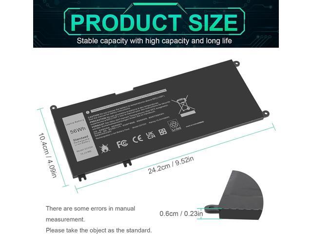 ASUNCELL 56WH 33YDH Battery Dell for Dell Inspiron 17 7000 7786 7779 7773 7778 G3 3579 3779 G5 5587 G7 7588 15 7577 Latitude 13 3380 14 3490 15...
