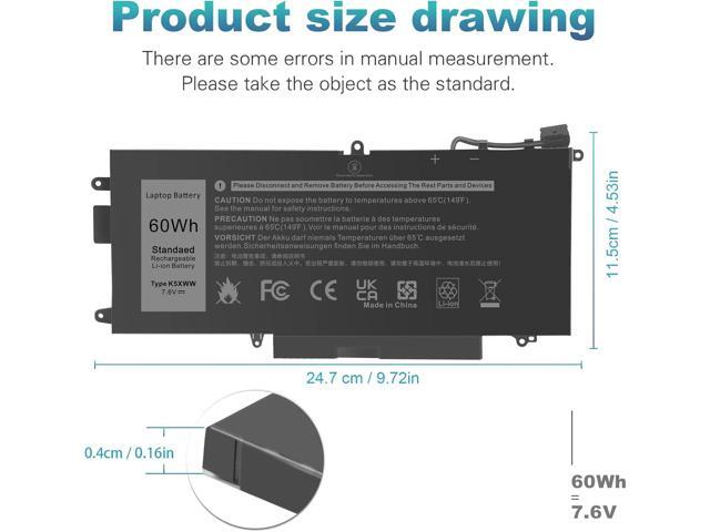 TREE. NB New K5XWW Laptop Battery for Dell Latitude 5289 7389 7390 2-in-1 Series Latitude 12 5000 E5289 L3180 Series P29S001 P29S002 725KY 71TG4...