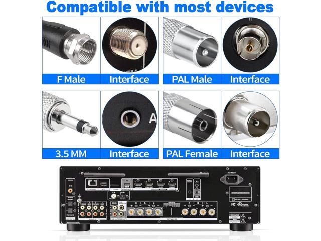 Bingfu Strong Magnetic Base FM Radio Antenna Telecopic for Pioneer Onkyo Yamaha Marantz Sherwood Indoor Digital HD Radio FM Radio Bluetooth Home...