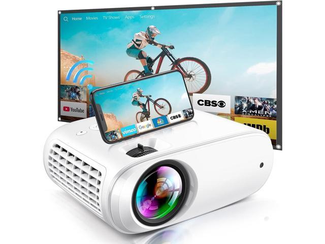 Projector with WiFi, 2023 Upgrade 9000L [100' Projector Screen Included] Projector for Outdoor Movies, 1080P Supported Mini Projector Compatible. photo