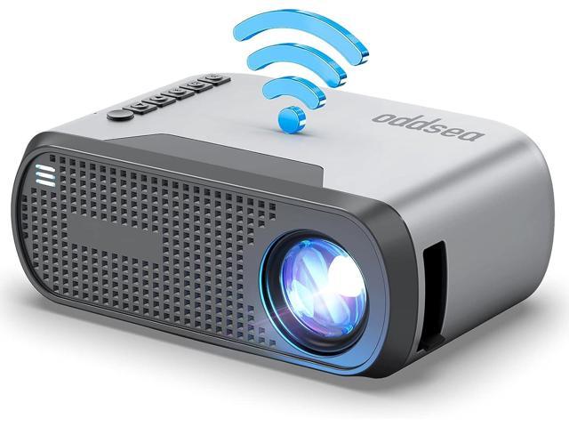 Mini Projector with WiFi, Oddsea Portable Projector for Home Theater, 1080P Supported Movie Projector for Outdoor Use, Compatible with iPhone,. photo