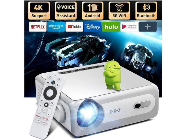 4K Support Android 11.0 Smart Projector with 5G WiFi Bluetooth, XGODY Sail1 Native 1080P 700ANSI Projector Home Theater Outdoor Movie proyector. photo