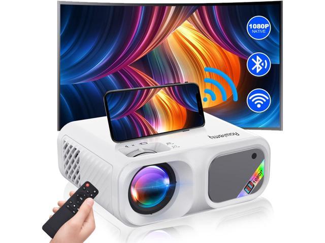 Native 1080P Projector with WiFi and Bluetooth 4K Supported Outdoor Movie Projector 220' Display Mini Projector Home Theater Video Projector. photo