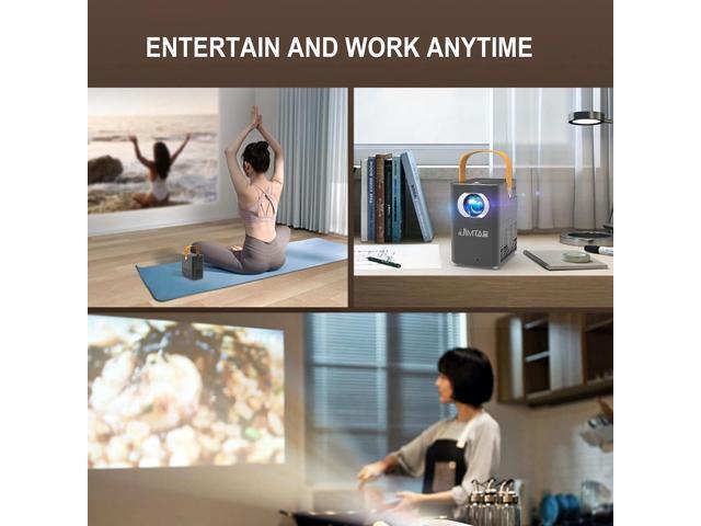Portable WiFi Bluetooth Projector, JIMTAB V1 Outdoor Projector Full HD 1080P Supported, Mini Movie Projector with Foldable Carry Bag Dual Speakers...