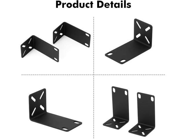 MokerLink Rack Mount Kit for 12.6 inch Switches, Adjustable Hole Distance 14-30mm, Mount a 12.6 Wide to a 19 Equipment Rack, Compatible for...