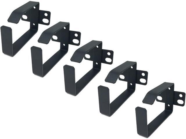 5 Pieces of 1.7 x 2.7in Server Rack Cable Management D-Ring Hooks - Network Rack-Mount Cord Organizer Ring Set for Power Cords, Fiber Optic or...