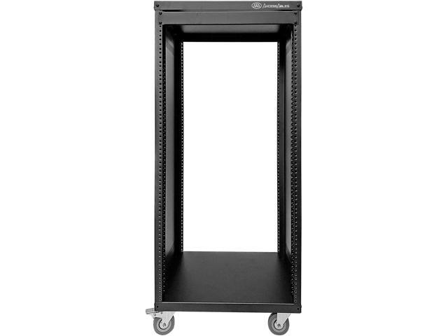 AxcessAbles RK 22U Rack-Mount Cabinet Case w/Caster Wheels (Compatible with US 5mm & European 6mm Rack Standards.) Rack for AV, DJ, Home Theater,...