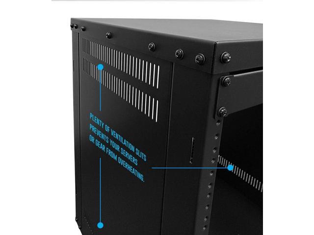 AxcessAbles RK 8U Equipment Rolling Cabinet Rack Stand with Locking Caster Wheels (Compatible with American 5mm & European 6mm Racks) Audio Video,...