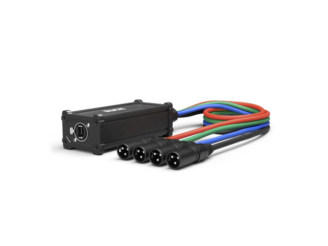 LyxPro XLR Audio and Lighting Snake 4 Channel 3 Pin Multi Network Breakout for Stage and Recording Studio Male - with 3 Feet Cable Connection