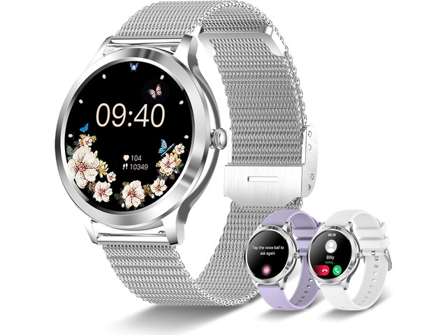 Iaret Smart Watch for Women (Call Receive Dial), Smart Watches for Android iOS Phones 1.32' Smartwatch with AI Voice Control Heart Rate Sleep...