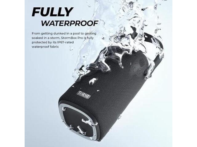 Tribit Upgraded StormBox Pro Portable Bluetooth Speaker with High Fidelity 360 Sound, Bluetooth 5.3, 3 Drivers with 2 Passive Radiators, Built-in...