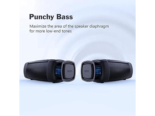 DOSS Bluetooth Speaker, Portable Wireless Bluetooth Speaker with 24W Powerful Sound, Rich Bass, IPX6 Waterproof, Wireless Stereo Pairing, 20H...