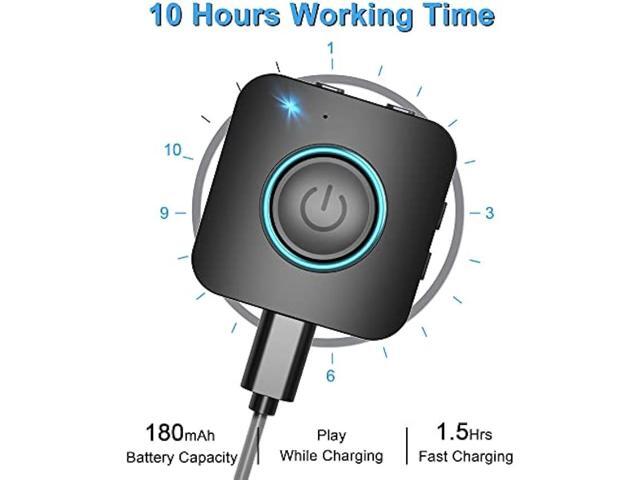 Bluetooth Transmitter Receiver, LAICOMEIN 2-in-1 V5.0 Bluetooth Adapter, Wireless Transmitter for TV PC MP3 Gym Airplane, Bluetooth Receiver for...