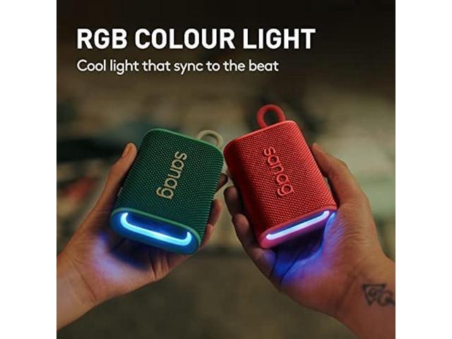 Sanag Bluetooth Speakers, M13S Pro Mini Portable Speaker with RGB Light, IPX7 Waterproof Wireless Speaker with Bluetooth 5.3, Clear Bass and 360°...