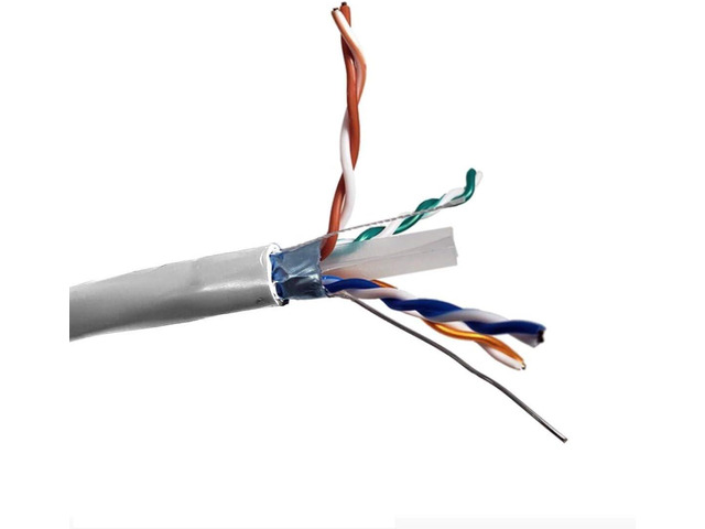 MICRO CONNECTORS Inc. 250 ft Cat 6 Solid Stp Outdoor 23AWG Bulk Ethernet Cable -White (TR4-560WOU-250)