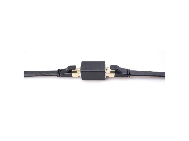 REXUS 2-Pack Retractable Cat 7 Flat Ethernet Network Cable 4.9 FT (1.5 M) with 2 RJ45 Coupler, High-Class 10 Gigabit LAN Wires Internet Patch Cable...