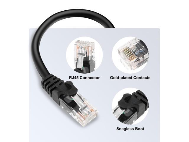 Cat6 Ethernet Cable 150ft,Heavy Duty Internet Cable,Support Cat6/Cat5e/Cat5 with 25 Ties-Black.