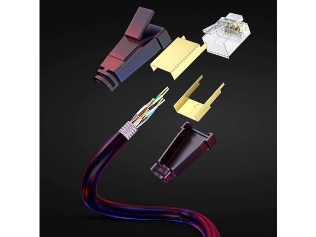 Cat 8 Ethernet Cable 75 ft, Ethernet Cable with Gold-Plated RJ45 Connector, Cat 8 Network Cable, LAN Internet Cable for Modems, Routers, Network...
