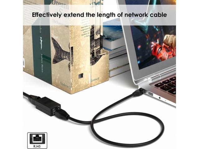 Dingsun RJ45 Coupler, Ethernet Extender Female to Female Ethernet Coupler for Cat7/ Cat6/ Cat5/ Cat5e(30Pack, Black)