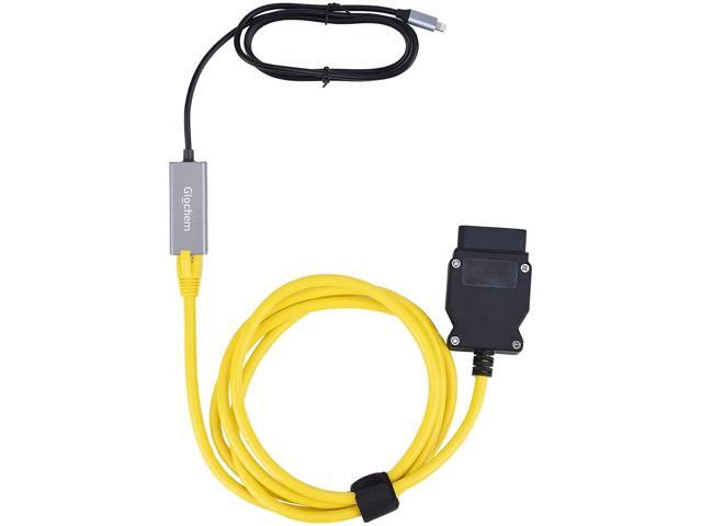 Enet OBD2 RJ45 Cable,Ethernet 6.6ft/2M Cable RJ45 ethernet Connector Tools to OBDII Interface Cable Car Diagnostic Coding F-Series