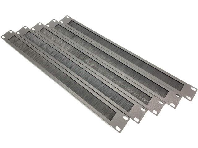 Metal Master - 5 Pack 1U Brush Cable Manager Horizontal Rack Mount Cable Management Panel for 19 Inch Server Rack or Network Cabinet (5-Pack) Made...
