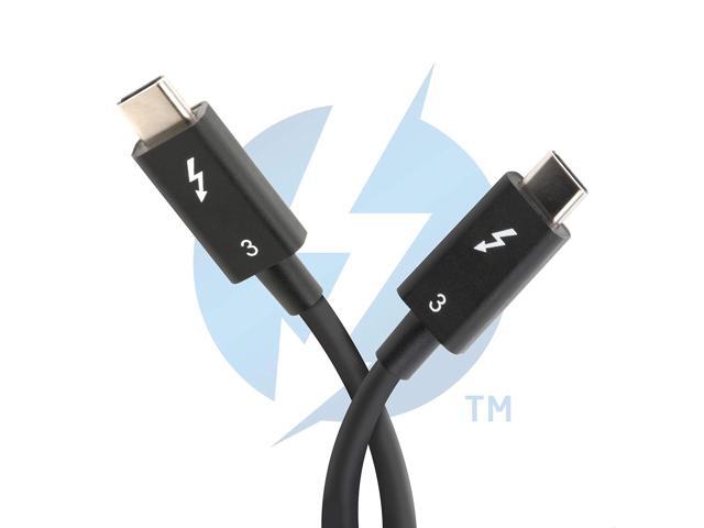 Plugable Thunderbolt 3 Cable 40Gbps Supports 100W (20V, 5A) Charging, 2.6ft / 80cm Thunderbolt-Certified USB C Compatible - Driverless
