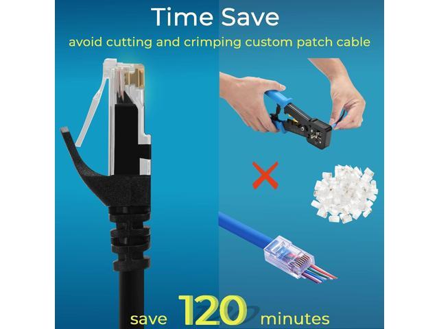 Rapink Patch Cables Cat6 1ft (24 Pack), Ethernet Patch Cable 10G, Cat 6 Patch Cable for Patch Panel to Switch, Flexiable Cat 6 Ethernet Cable with...