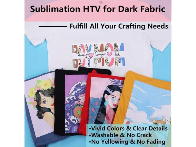 HTVRONT Sublimation Vinyl for Dark/Light Fabric - 12' X 20FT Sublimation HTV Matte - Sublimation Blanks for Sublimation Shirts/Bag/Hat/Pillow