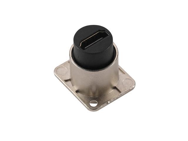 2PCS HDMI Waterproof Connector, Metal Shell M25 Panel Mounting Female to Female HDMI Bulkhead Coupler with Waterproof Dust Cap