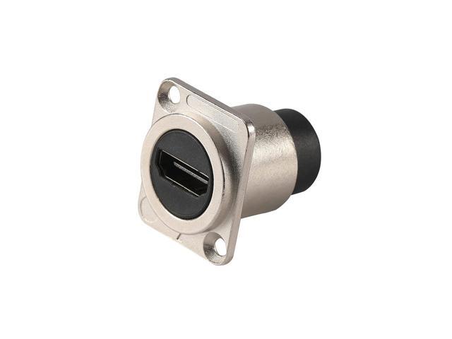 2PCS HDMI Waterproof Connector, Metal Shell M25 Panel Mounting Female to Female HDMI Bulkhead Coupler with Waterproof Dust Cap