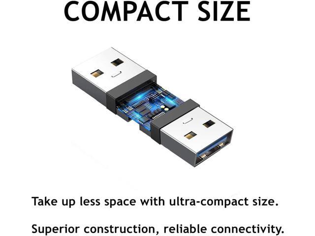 PENGLIN 2Pack USB 3.0 Panel Mount Coupler, USB Pass Through Connector, Female to Female Bulkhead Extension Adapter with Water/Dustcap