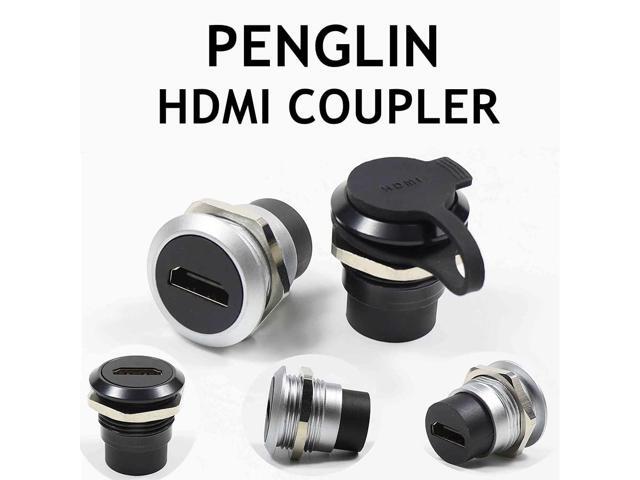 PENGLIN 2PCS HDMI Panel Mount Coupler, HDMI Panel Mount Pass Through Connector, Female to Female 4K Bulkhead Adapter, HDMI Extension 4K 30hz 3D and...