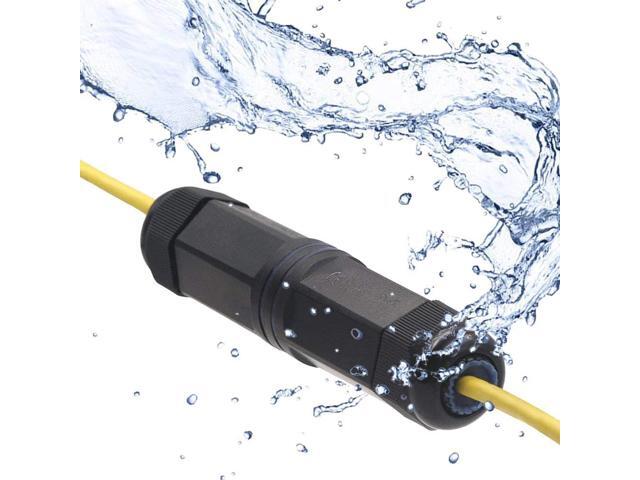 VCE Waterproof RJ45 Coupler IP67, CAT6/CAT5E/CAT5 Female to Female Coupler Connector Shielded 8Pin for Outdoor Ethernet LAN Cable, 2-Pack