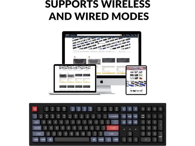 Keychron K10 Pro Wireless Custom Mechanical Keyboard, 100% Layout QMK Programmable Bluetooth/Wired RGB Backlit with Hot-swappable Keychron K Pro...