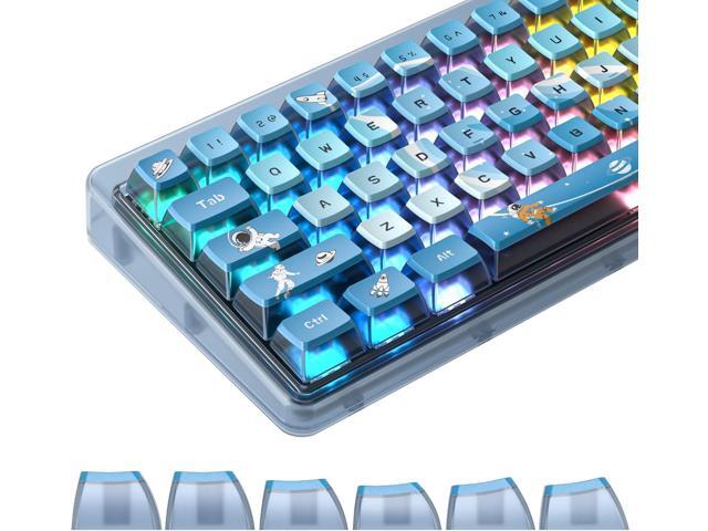 120 Keys ASA Profile PBT Pudding Keycap Space Keycaps Dye-Sublimation Custom Keycaps for MX Switch Mechanical Gaming Keyboard(Space)