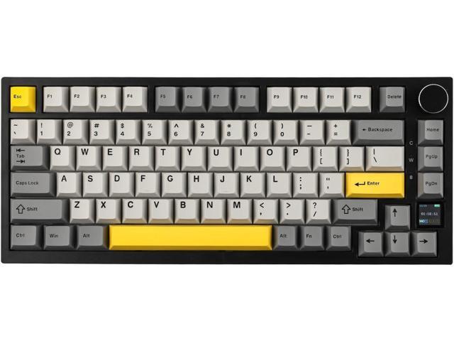 EPOMAKER Ajazz AK820 Pro 75% Mechanical Keyboard, Gasket-Mounted Gaming Keyboard with TFT Smart Display & Knob, Bluetooth 5.1/2.4G Wireless/Type-C.