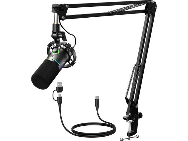 MAONO XLR/USB Dynamic Microphone Kit, RGB Podcast Mic with Software, Mute, Gain Knob, Volume Control, Boom Arm for Streaming, Gaming, Voice-Over,...