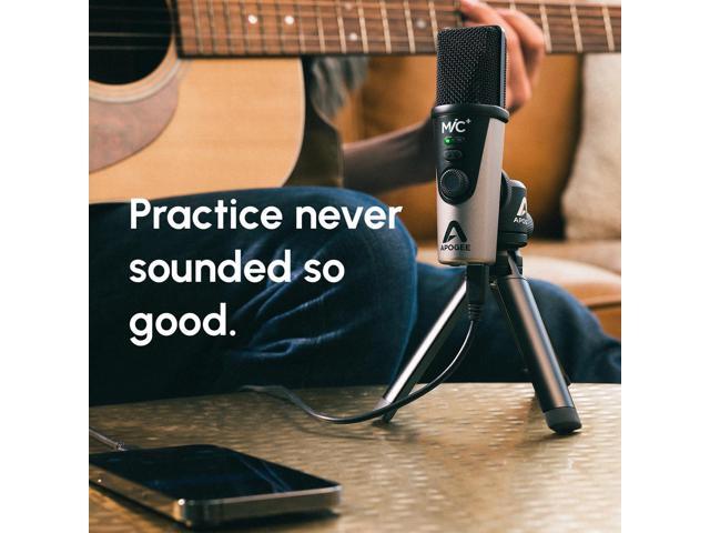 Apogee MiC Plus - Studio Quality USB Microphone with Cardioid Condenser Mic Capsule, Built In Mic Pre-Amp & Zero-Latency Headphone Output