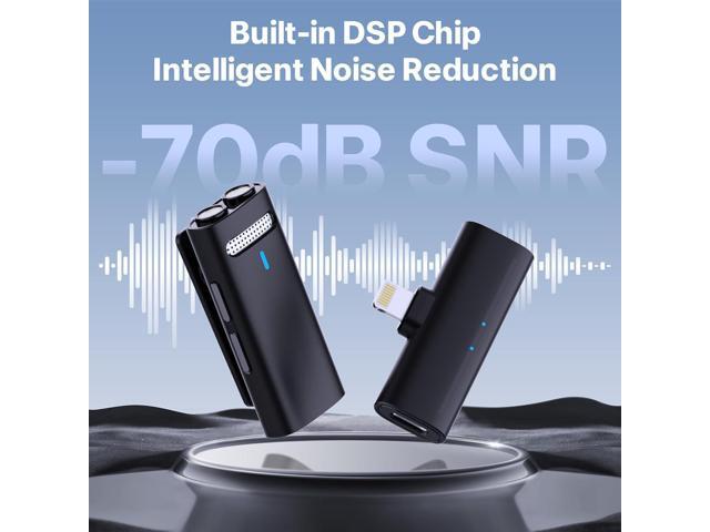 Wireless Lavalier Microphone System - M31 Lapel Microphone with Charging Case, Support Android and iOS Devices, 20H Working Time, 200Ft Transmission