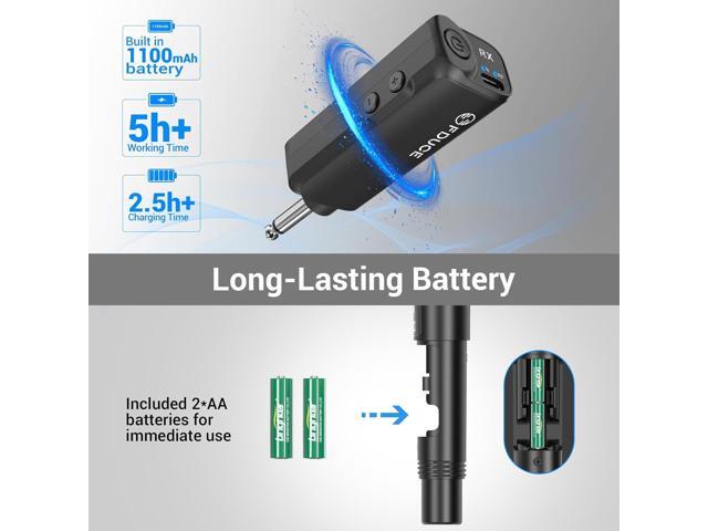 FDUCE W30 Wireless Microphone,UHF Dynamic Handheld Microphone,Rechargeable Receiver with Volume Adjustment Button,for,Singing,Family Party(200ft)