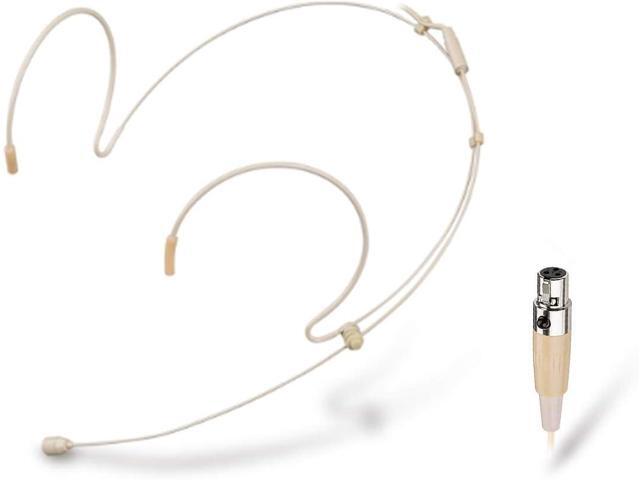 Headset Headworn Microphone Compatible with AKG Bodypack Earhook Double Over Ear Earset Over Ear Headband Mic for Wireless Transmitter System.